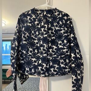 Liu Jo Women's Navy Floral Lace Jacket